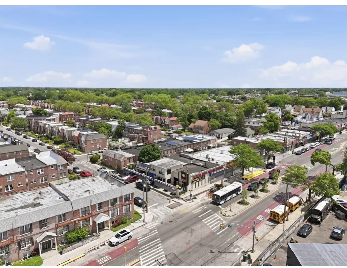 Aerial neighborhood view